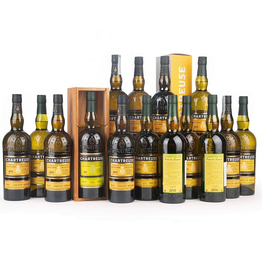 an assortment of rare and old chartreuse